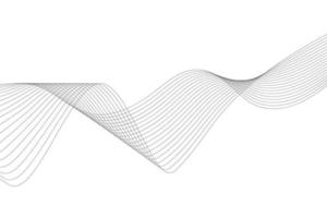 fond blanc d'élément d'onde de ligne abstraite. élément de ligne de vague vecteur