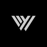 logo monogramme simple initiales wy vecteur