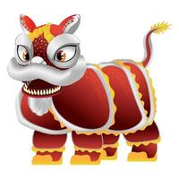 lion gardien du nouvel an chinois. illustration de vecteur coloré isolé sur fond blanc.