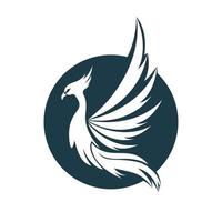 logo phoenix oiseau volant modèle vectoriel de conception abstraite.