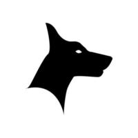 icône de vecteur de tête de chien dans un style simple