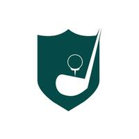 création de logo de club de golf. signe de championnat de golf ou de tournoi de golf. vecteur