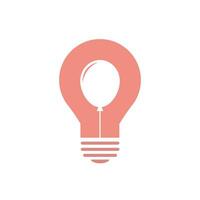 création de logo ampoule électrique et ballon. agence créative et signe d'inspiration. symbole de formation et d'éducation. vecteur