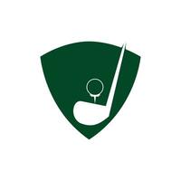 création de logo de club de golf. signe de championnat de golf ou de tournoi de golf. vecteur