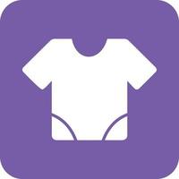 icône de fond rond glyphe chemise bébé vecteur