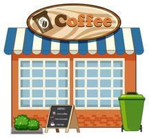 café, conception de devanture de magasin vecteur