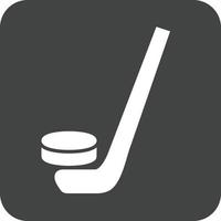 icône de fond rond glyphe de hockey vecteur