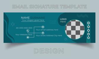modèle de signature d'email ou conception de bannière de médias sociaux personnels de pied de page d'email vecteur