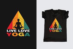 conception de t-shirt de typographie de temps de yoga de méditation prêt à imprimer vecteur