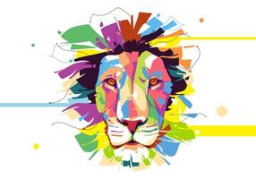 Lion - Style animal - Popart Portrait vecteur