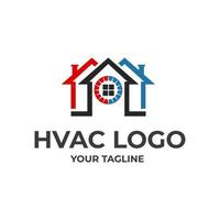 installation de logo cvc, chauffage domestique et climatisation vecteur