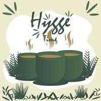 illustration de style de vie hygge vecteur