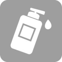 glyphe de bouteille de lotion autour de l'icône de fond vecteur