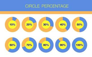 ensemble de pourcentage de cercle vecteur