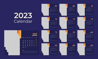 calendrier de bureau 2023 vecteur