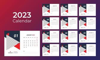 calendrier de bureau 2023 vecteur