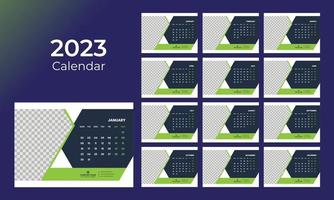 calendrier de bureau 2023 vecteur