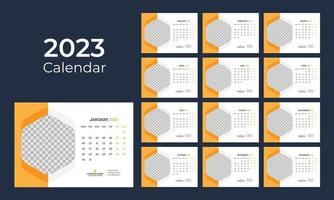 calendrier de bureau 2023 vecteur