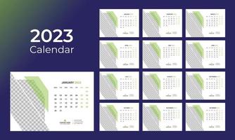 calendrier de bureau 2023 vecteur