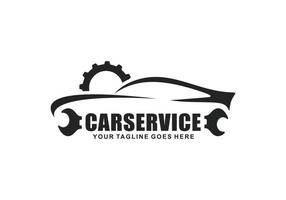 illustration vectorielle de conception de logo de service de voiture. logo de réparation de voiture vecteur