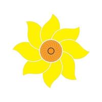 illustration vectorielle de tournesol logo icône vecteur