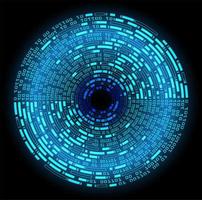 fond de technologie future cyber circuit oeil bleu vecteur