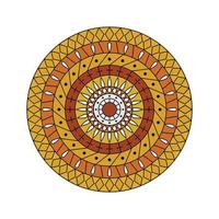 mandala orange jaune vecteur