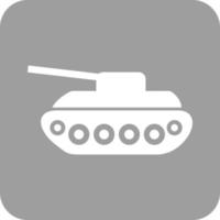 icône de fond rond glyphe tank ii vecteur