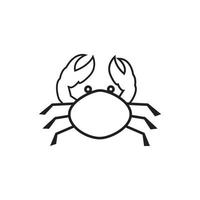 logo d'icône de crabe, dessin vectoriel