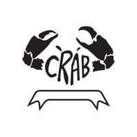 logo d'icône de crabe, dessin vectoriel