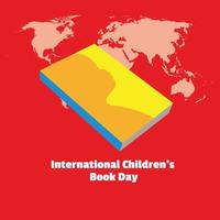 Journée internationale du livre pour enfants. simple et élégant. pour les histoires et les affiches vecteur