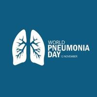 graphique vectoriel de la journée mondiale de la pneumonie bon pour la célébration de la journée mondiale de la pneumonie. conception plate. conception de dépliants. illustration plate. conception simple et élégante