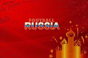 art papier du monde football rouge russe vecteur