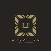 li lettre initiale luxe ornement monogramme logo modèle vecteur