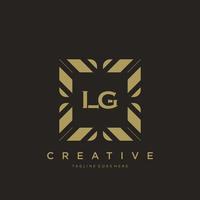 lg lettre initiale luxe ornement monogramme logo modèle vecteur