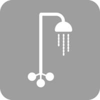 icône de fond rond glyphe de douche vecteur