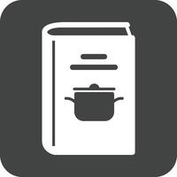 glyphe de recettes de soupe autour de l'icône de fond vecteur