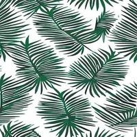 illustration vectorielle jungle avec motif de feuilles tropicales. imprimé estival tendance. modèle sans couture exotique. feuilles tropicales turquoise et vertes. fond d'écran de la jungle exotique. vecteur