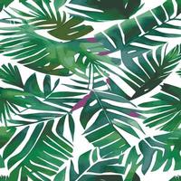 illustration vectorielle jungle avec motif de feuilles tropicales. imprimé estival tendance. modèle sans couture exotique. feuilles tropicales turquoise et vertes. fond d'écran de la jungle exotique. vecteur