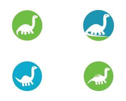 ensemble d'images de logo de brontosaure vecteur