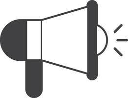 illustration de mégaphone dans un style minimal vecteur