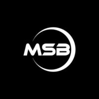 création de logo de lettre msb en illustration. logo vectoriel, dessins de calligraphie pour logo, affiche, invitation, etc. vecteur