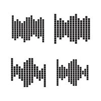 modèle de vecteur de logo de musique d'onde sonore