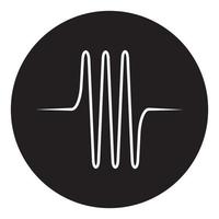 logo de musique d'onde sonore vecteur