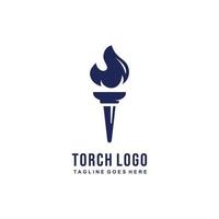 vecteur de conception de logo de torche