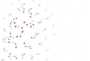 modèle vectoriel rouge clair avec cristaux, cercles, carrés.