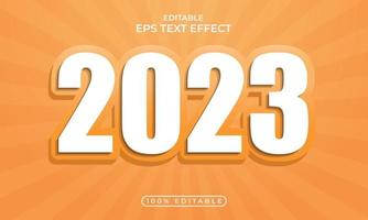 concept d'effet de texte modifiable coloré 2023 vecteur