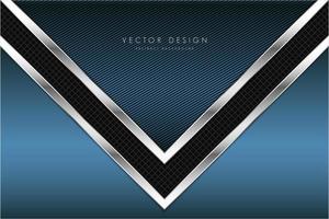 fond métallique technologique bleu avec forme de flèche. vecteur