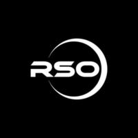 création de logo de lettre rso en illustration. logo vectoriel, dessins de calligraphie pour logo, affiche, invitation, etc. vecteur