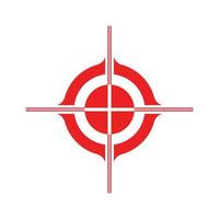 symbole de vue de tireur d'élite vecteur de logo de cible de réticule